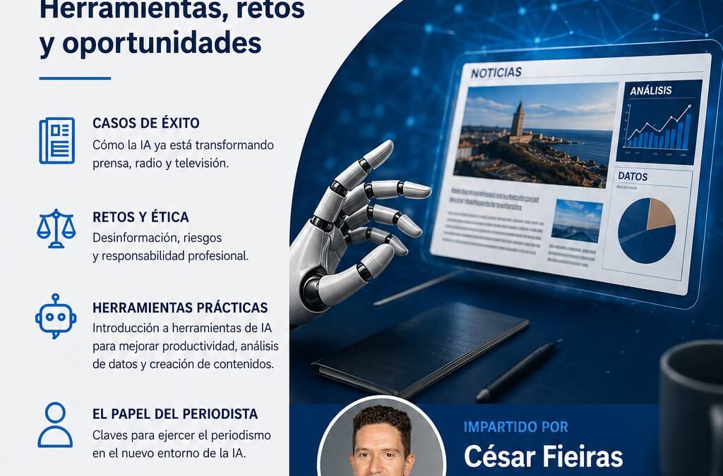 La Asociación de la Prensa de A Coruña (APC) organiza un taller práctico sobre inteligencia artificial aplicada al periodismo